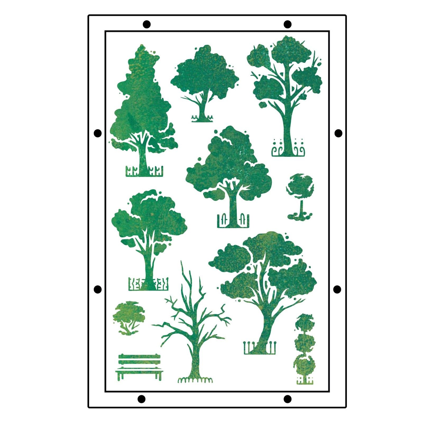 Sizzix • studio clear stamps set 20pcs 3pcs stencils city life by vic hollins
