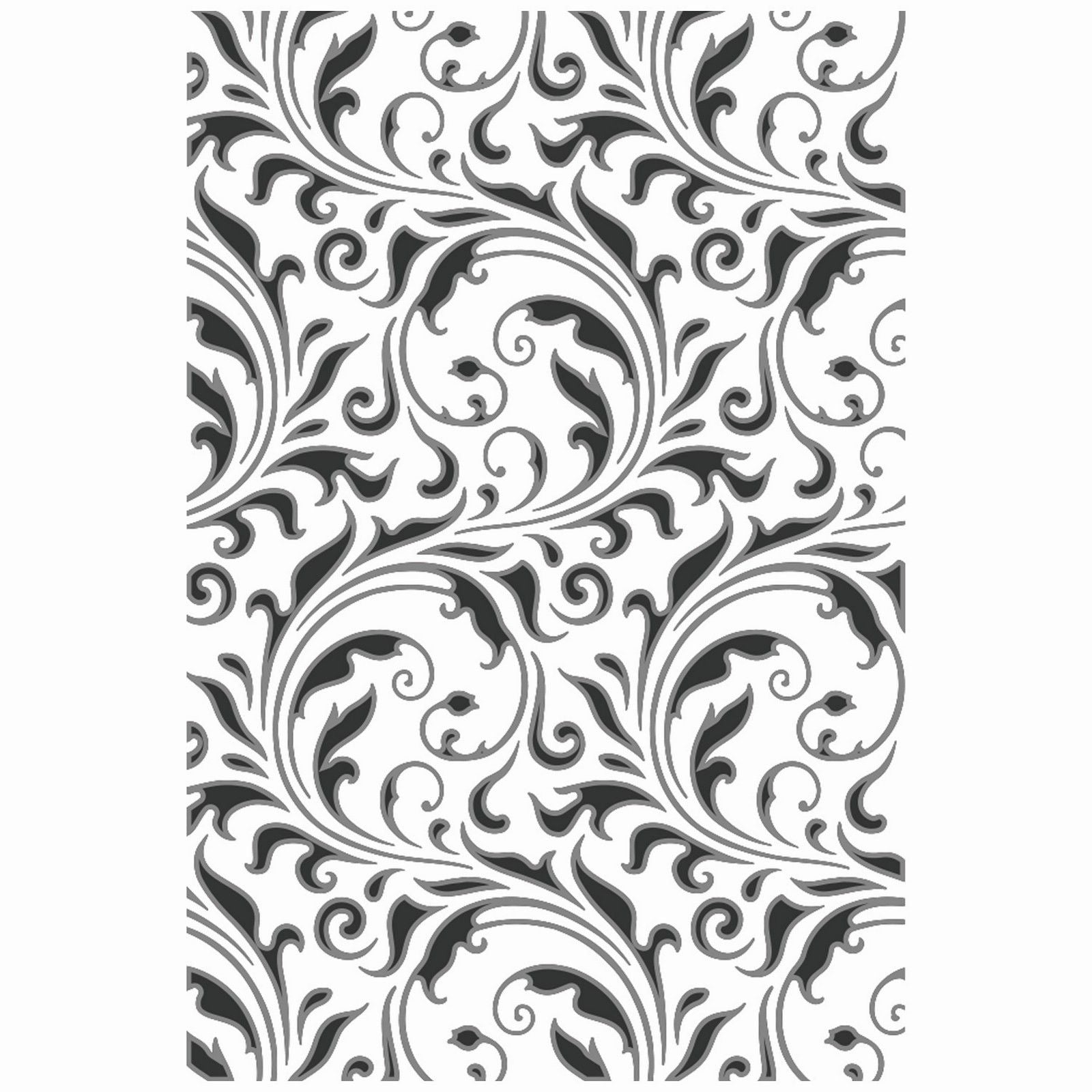 Sizzix • multi level textured impressions embossing folder vault flourish by tim holtz