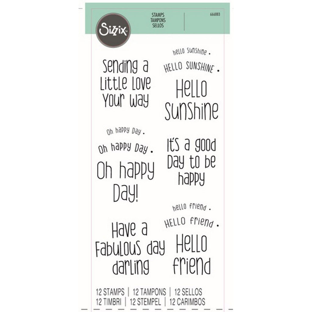 Sizzix • clear stamps set 12pcs sending a little love