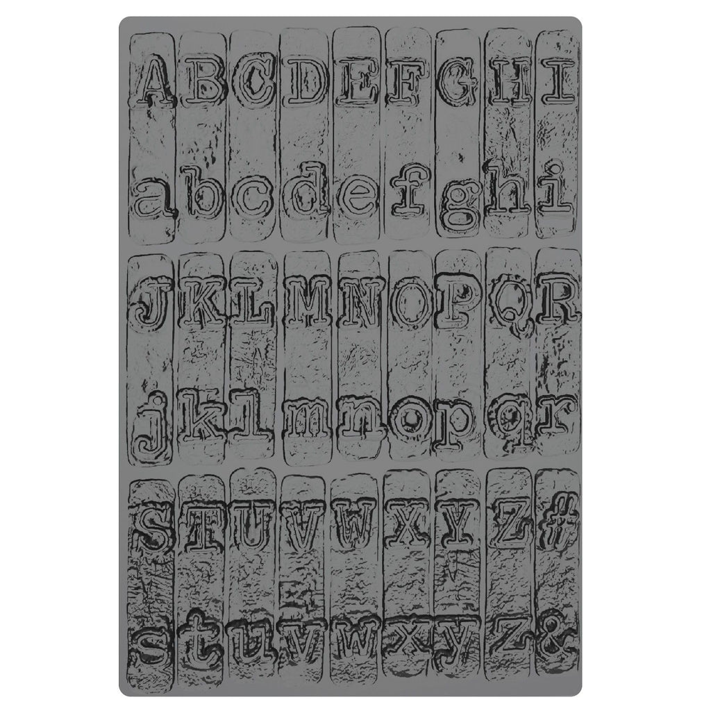 Sizzix • 3-d texture fades embossing folder typewriter large a5 by tim holtz