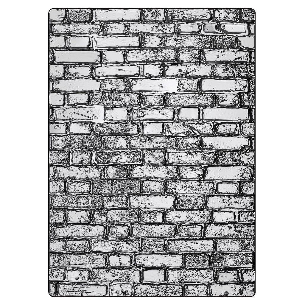 Sizzix • 3d texture fades embossing folder brickwork large a5 by tim holtz