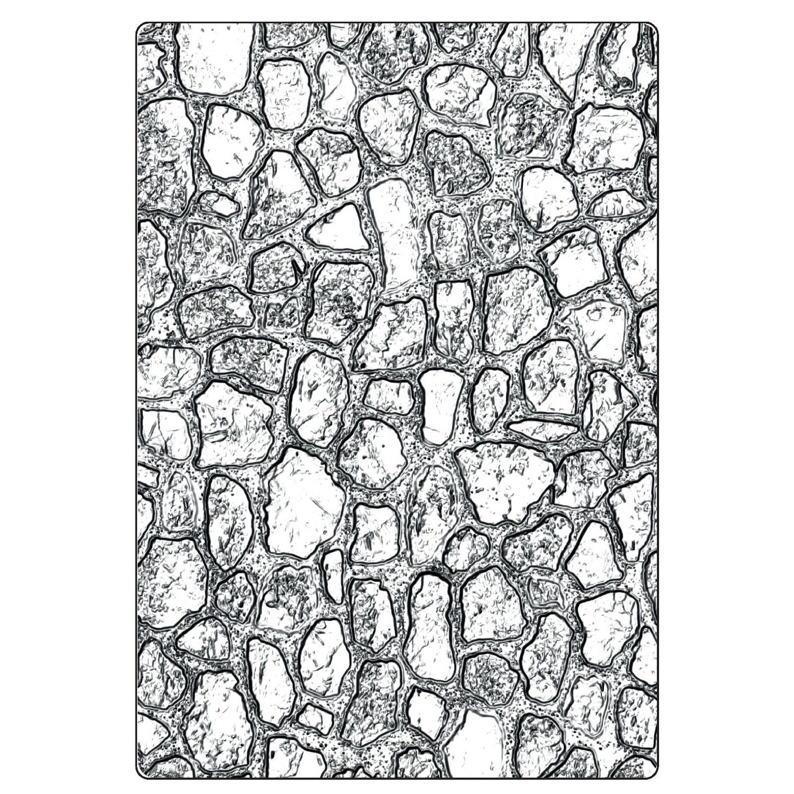 Sizzix • 3d texture fades embossing folder cobblestone large a5 by tim holtz