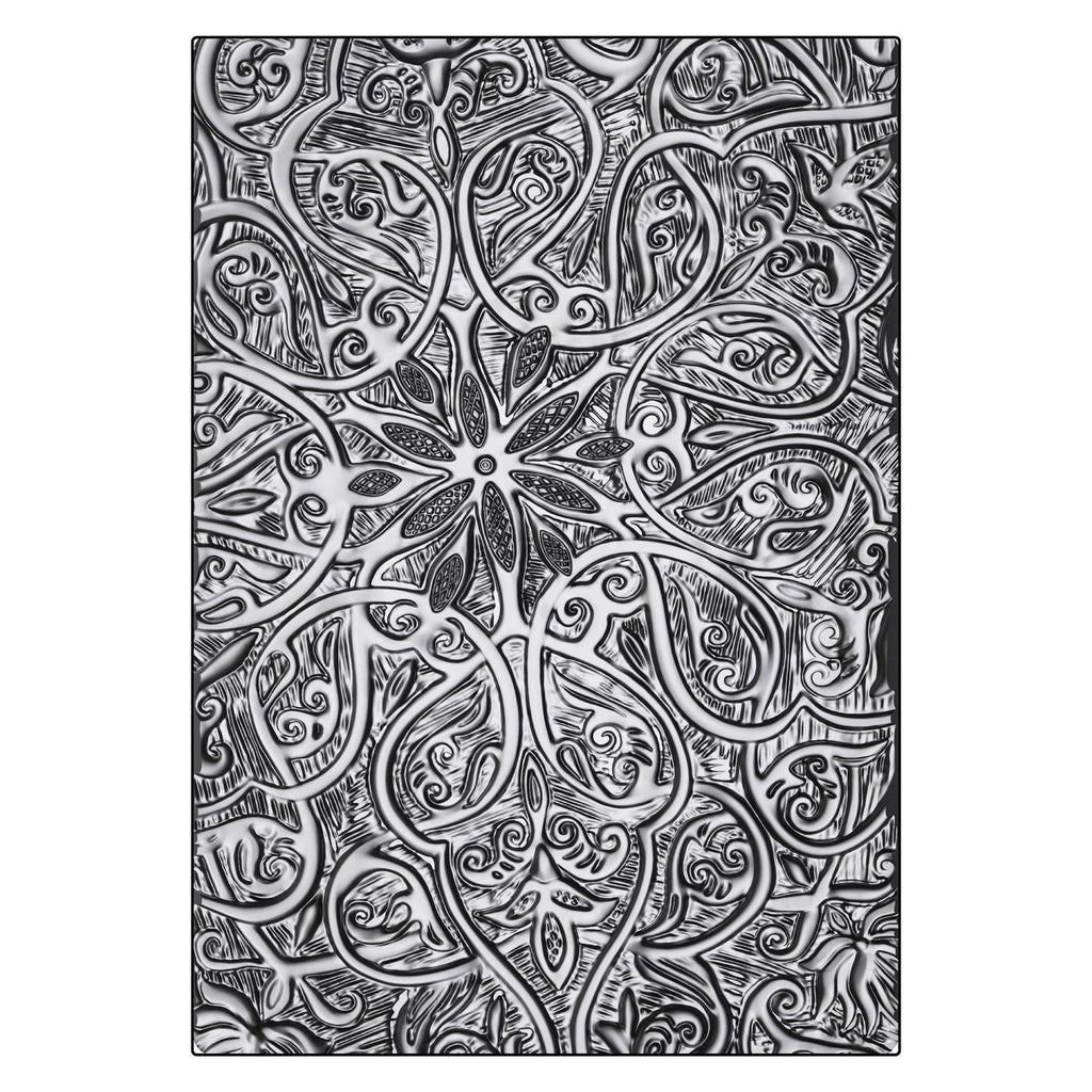 Sizzix • 3-d texture fades embossing folder engraved a5 by tim holtz