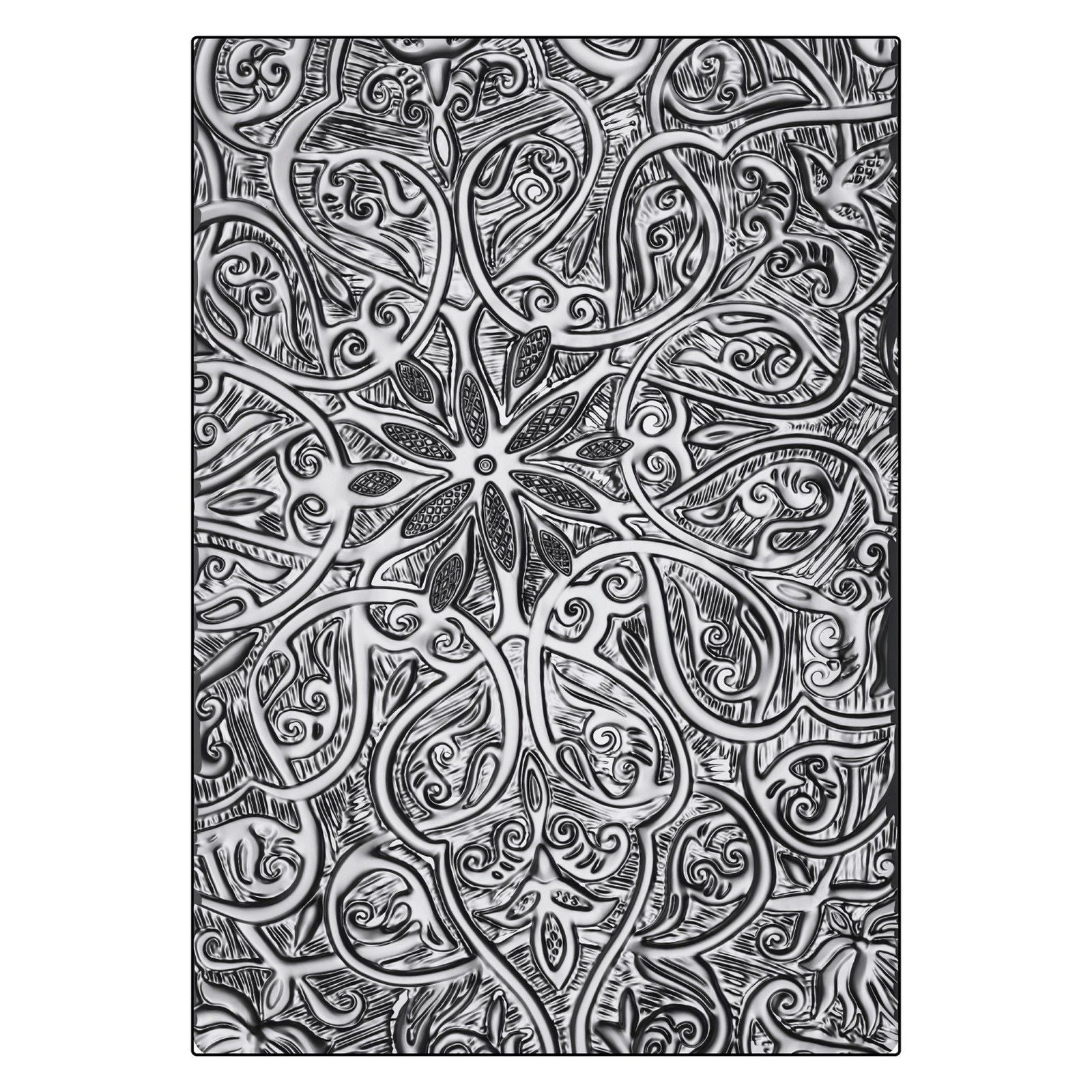 Sizzix • 3-d texture fades embossing folder engraved a5 by tim holtz