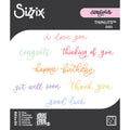 Sizzix • thinlits die set 11pcs common greetings by letters by shells