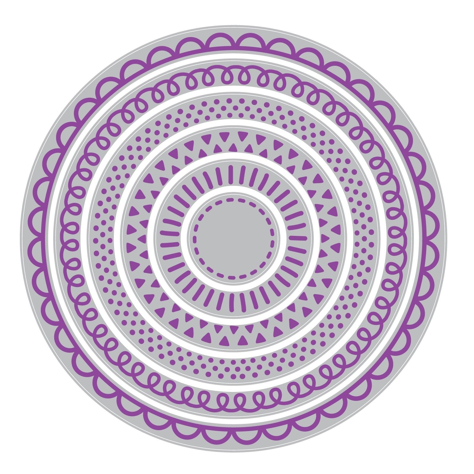 Sizzix • thinlits die set border party circles by catherine pooler 6pcs