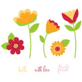 Sizzix • clear stamp set whimsy bloom nr.1 by catherine pooler 22pcs