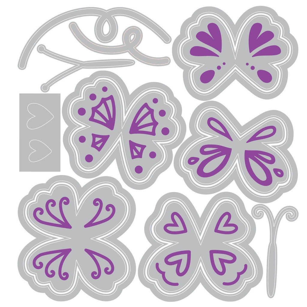 Sizzix • framelits die set bright butterflies nr.2 by catherine pooler 10pcs