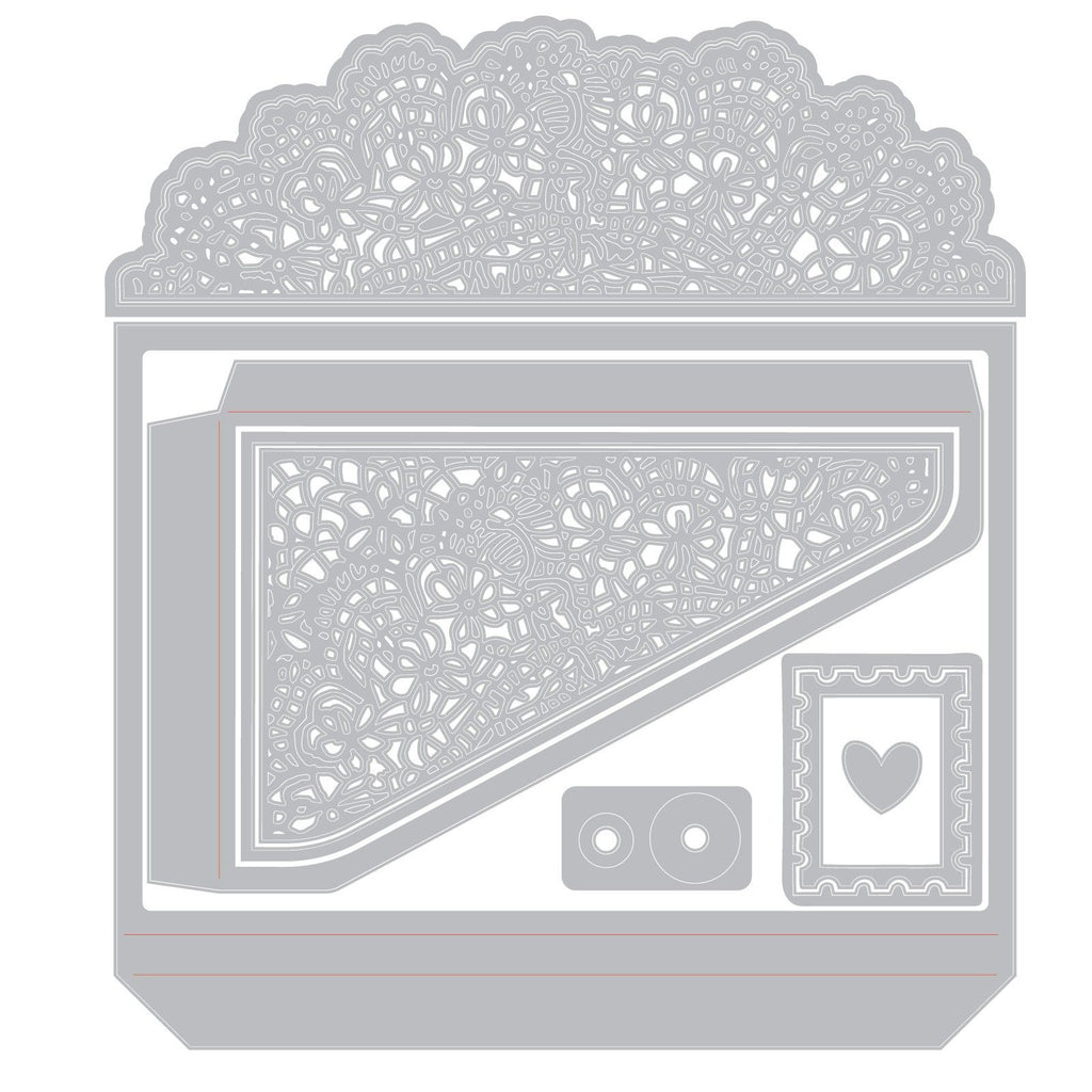 Sizzix • thinlits die set laced folio by 49 and market 10pcs