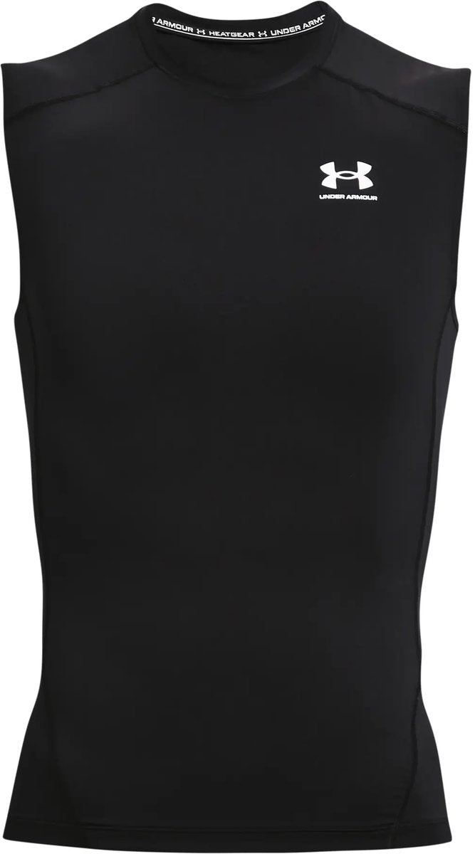 Under armour ua hg armour comp sl-blk heren sportshirt - zwart - wit m
