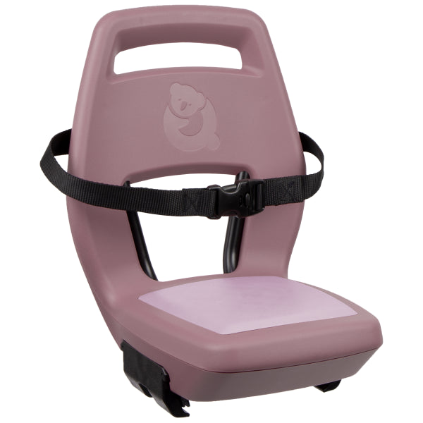 Qibbel Junior 6+ Rücksitz für Kinder mit Fußstützen, Gurt und Schutzplatte – rosa
