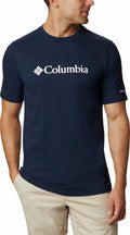 Columbia csc basic logo short sleeve - collegiate navy - heren - maat m