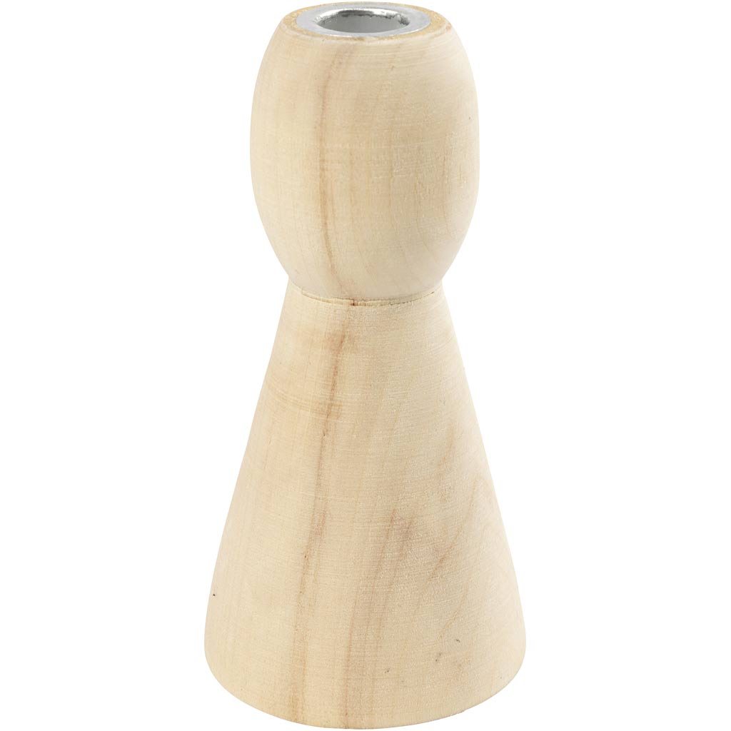 Conische houten kandelaars