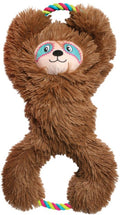 Kong tuggz luiaard - trek knuffel voor honden - 42 cm - bruin one size