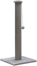 Beeztees serpa xl katten krabpaal - hoge krabpaal - met touw - met balletje - grijs - 40x40x90 cm