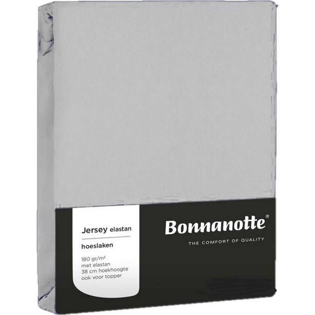 Bonnanotte hoeslaken jersey licht grijs 90x200cm