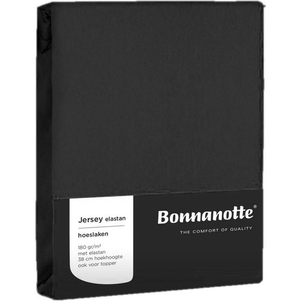 Bonnanotte hoeslaken jersey zwart 90x200cm