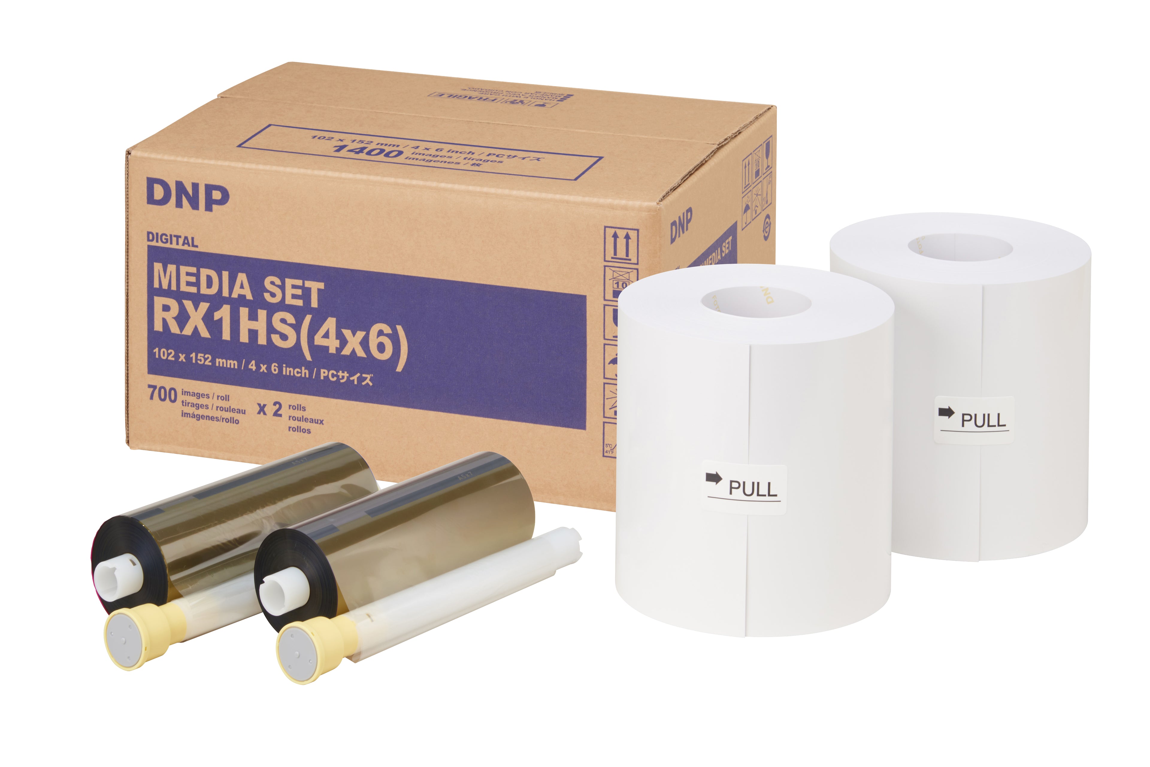 DNP Papier DSRX1HS-4X6, 2 Rollen à 700 Stück, 10x15, für DS-RX1HS