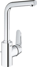 Grohe eurodisc cosmopolitan wastafelkraan - l-size - met waste - hoge draaibare uitloop - chroom