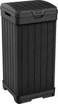 Keter baltimore - prullenbak 125 liter - hoogte: 87,4 cm - zwart