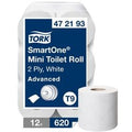 Toiletpapier tork t9 smartone advanced 2-laags wit
