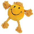 Fröhliches Haustier, fröhliches Gesicht, Plüschtier, lächelnd, gelb