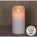 Anna's collection led rustiek stompkaars wit 7,5x15cm