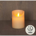 Anna's collection led rustiek stompkaars ivoor 7,5x10cm