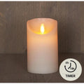 Anna's collection led rustiek stompkaars ivoor 7,5x12,5cm