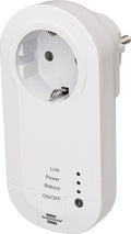 Brennenstuhl â®connect smart plug met 433 mhz zender wa 3600 lrf01 433 (slimme stekker 2.4 ghz compatibel met alexa, google assistant en zelflerende â® 433 mhz apparaten )