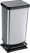 Rotho paso pedaalemmer - prullenbak 40l - bpa vrij - zilver metallic