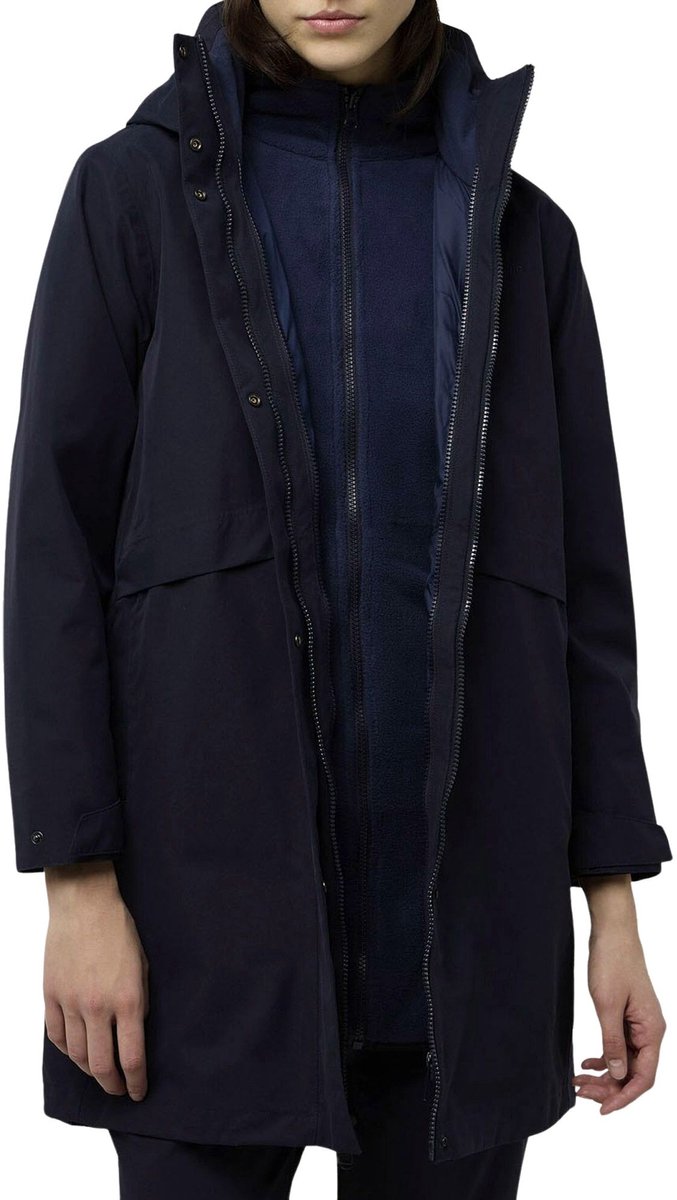 Jack wolfskin baylight 3in1 coat w dames outdoorjas - dark navy - maat xl