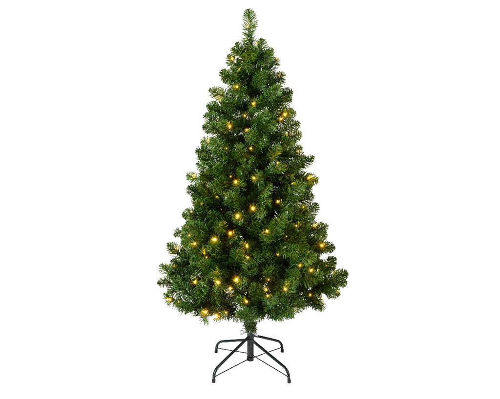 Everlands kunstkerstboom imperial pine 150cm hoog verlicht met 170 geintegreerde warmwitte led lampjes