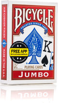 Bicycle rider back 2-pack jumbo index - premium speelkaarten - poker - originals