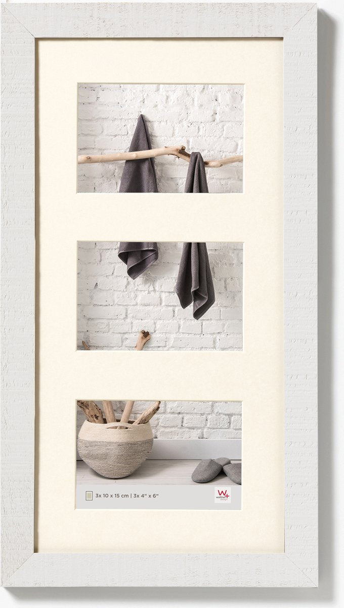 Walther home - houten lijst - fotoformaat 3x13x18 cm - polair wit