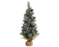 Everlands imperial pine mini kunstkerstboom 60cm met dennenappels en frosted look