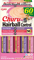 Inaba ciao churu hairball creamy puree liquid kattensnack tonijn kip 60x14g