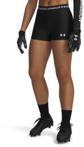 Under armour heatgear shorty-blk dames sportbroek - ultimate zwart - wit
