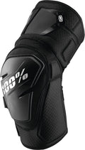 100% mtb kniebeschermer fortis - zwart - s m