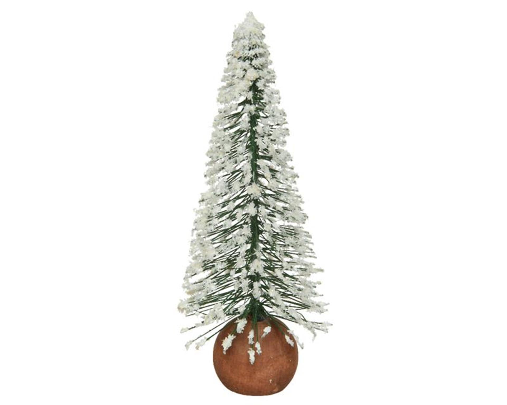 Decoris mini kerstboom met sneeuw 22cm