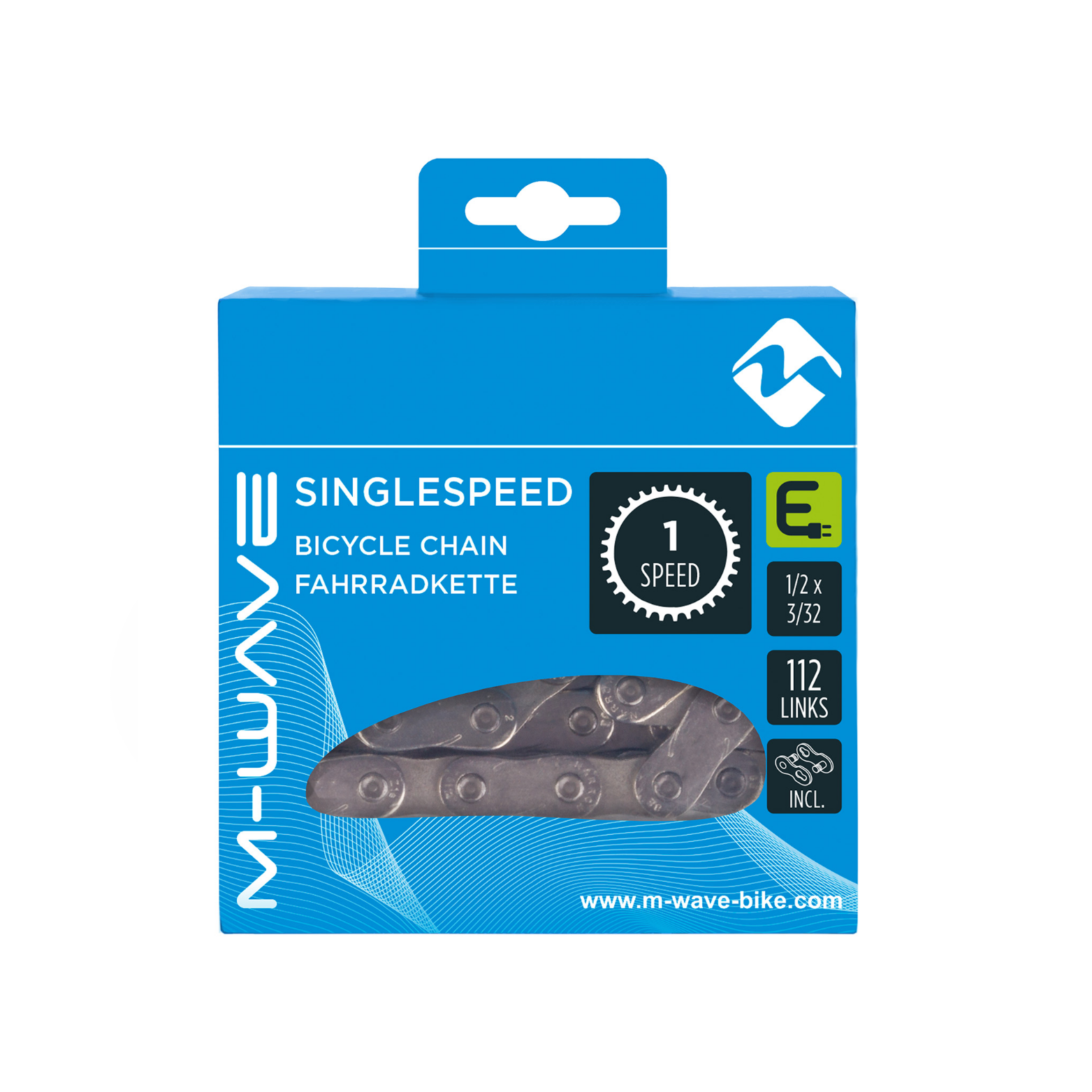 M-Wave M-wave (kmc) ketting e-bike single speed 1 2x3 32 112 links zilver
