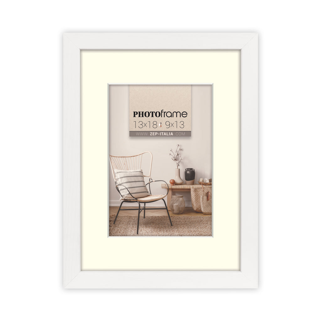 Zep fotolijst v4557w malmo white 9x13 13x18 cm
