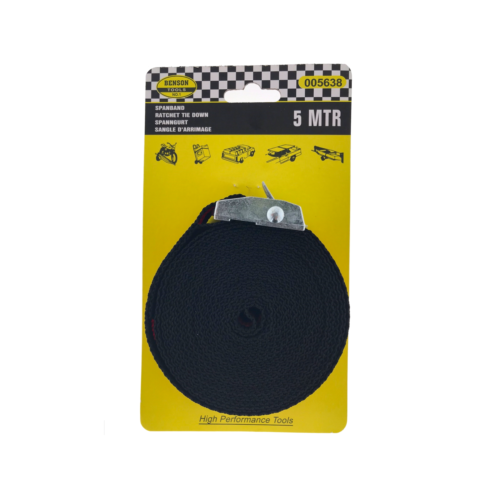 Benson Black Span Strap 5 Meter