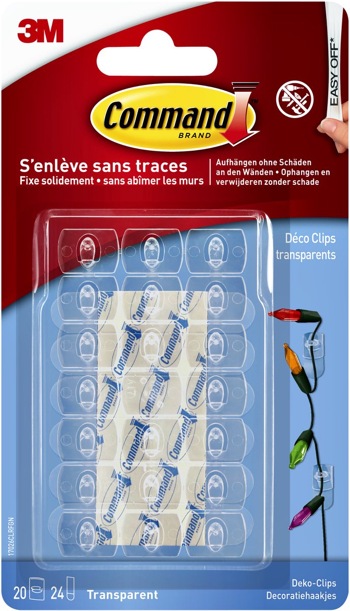 3m bevestigingsstrip command 17026clr | set a 1 stuk