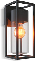 Calex led wandlamp genoa - e27 – ip44 spatwaterdicht - zwart – aluminium – industrieel – modern