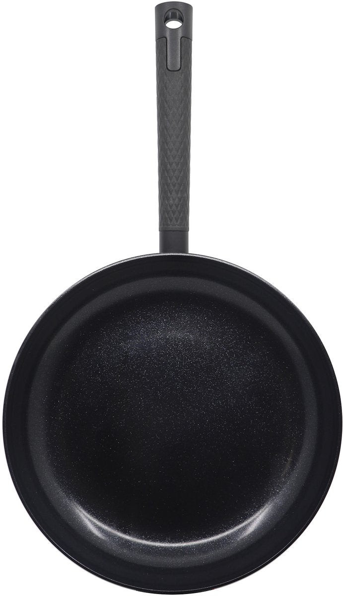 Merkloos sans marque cb chef koekenpan - ø 20cm - 100% pfas vrij - keramische antiaanbaklaag - inductie koekenpan - zwart