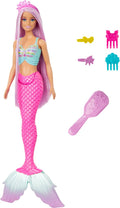 Mattel Meerjungfrauenpuppe mit Fantasie-Motiv – 18 cm langes Haar