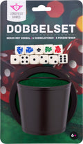 Pokerbecher mit Deckel und Würfeln