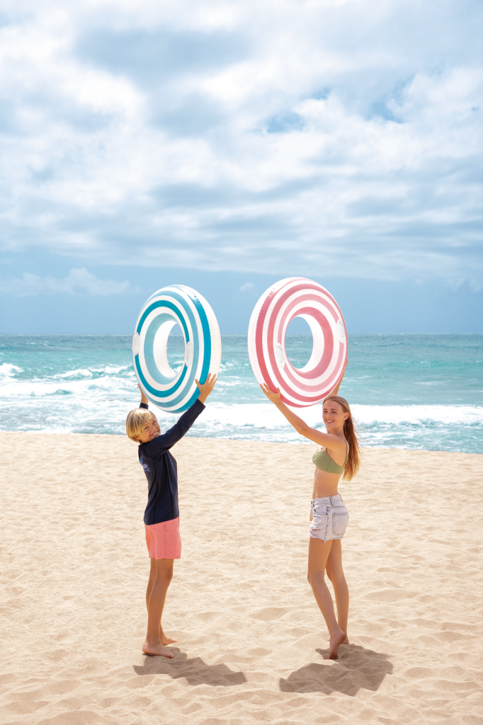 Intex zwemband 91cm met handvat wavy dreams assorti
