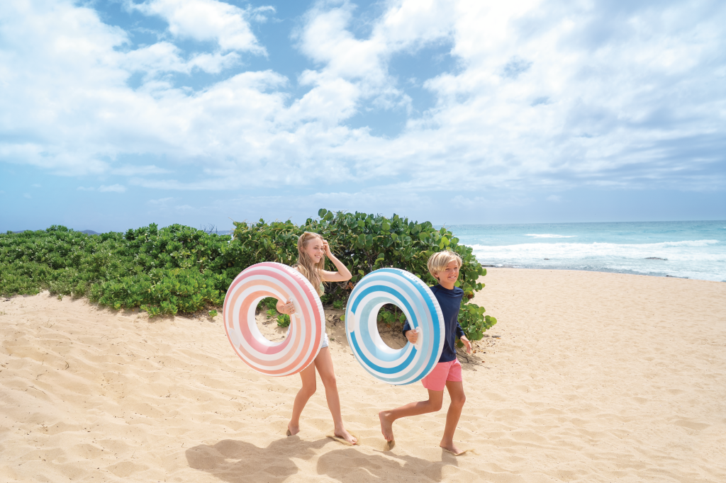 Intex zwemband 91cm met handvat wavy dreams assorti